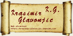 Krasimir Glavonjić vizit kartica